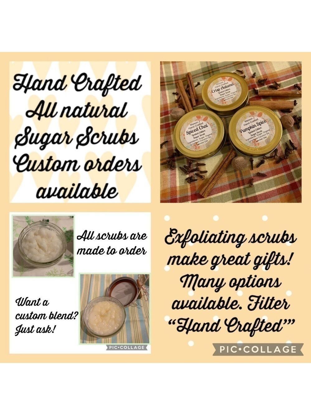 Gift idea! 🎁 hand crafted, all natural scrubs